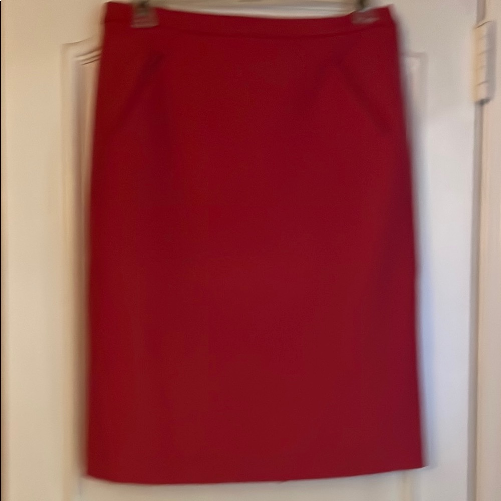 LOFT Vibrant Red Pencil Skirt
